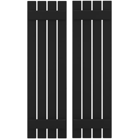 Ekena Millwork Americraft 4-Board, 2 Batten Exterior Real Wood Spaced Board-n-Batten Shutters, ARW101SB415X32BLH, PR ARW101SB415X32BLH